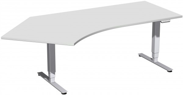 Premium elektrisch höhenverstellbarer Tisch Winkelform 135° links