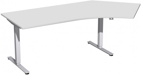 Plus elektrisch höhenverstellbarer Tisch Winkelform 135° rechts